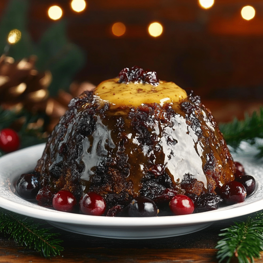 Traditional Plum Pudding with Brandy Butter Sauce made easy! 6 Traditional Plum Pudding with Brandy Butter Sauce