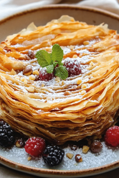 Viral Phyllo Crinkle Cake