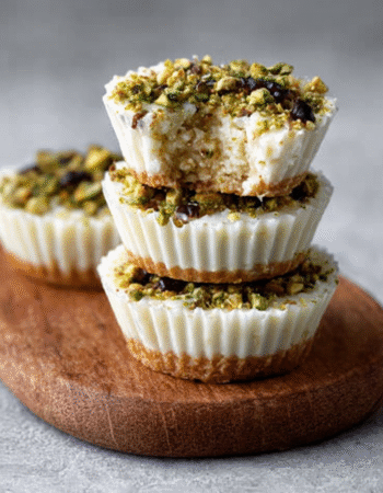 White Chocolate Pistachio Snowfall Cups