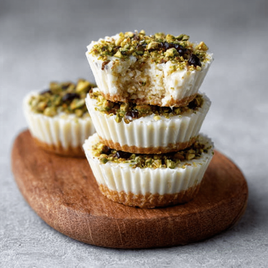 White Chocolate Pistachio Snowfall Cups