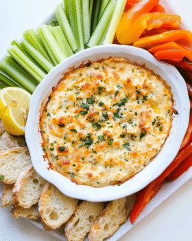 Winter Wonderland Hot Crab Dip