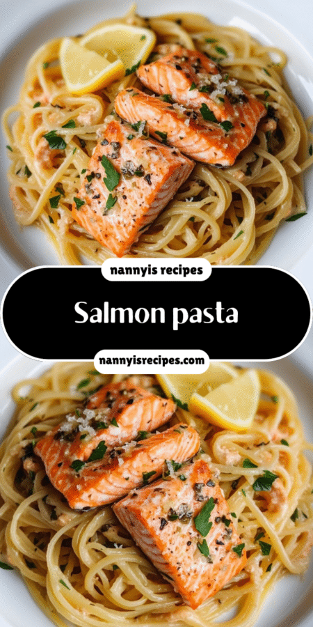 Salmon pasta is a delightful lemon garlic dish! 7 2 5