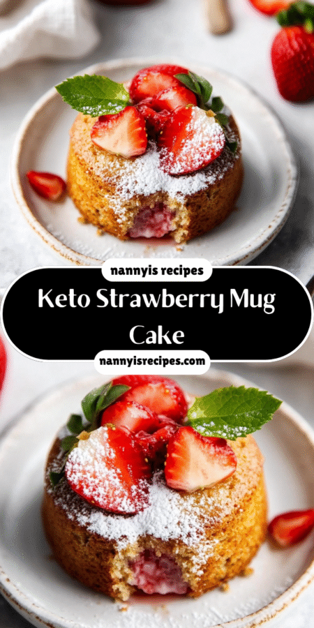 Keto Strawberry Mug Cake: Quick & Delicious Recipe! 7 9 1