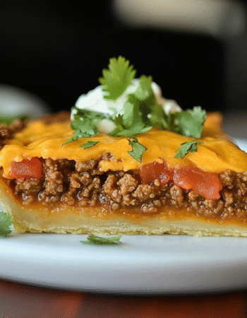 Beef Taco Pie with Masa Crust
