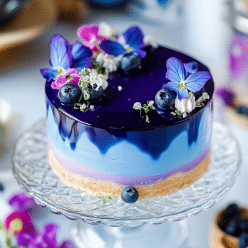 Butterfly Pea Flower Cake