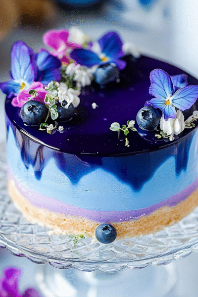 Butterfly Pea Flower Cake