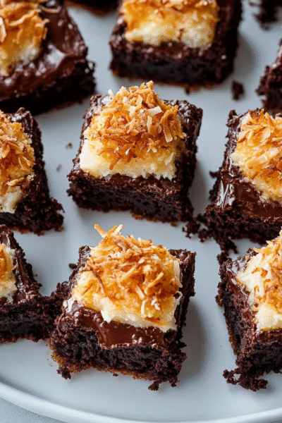 Coconut Macaroon Brownies