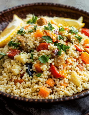 Couscous cooked in a slimming pressure cooker