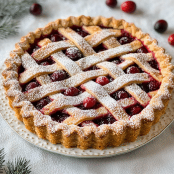 Cranberry Linzer Torte