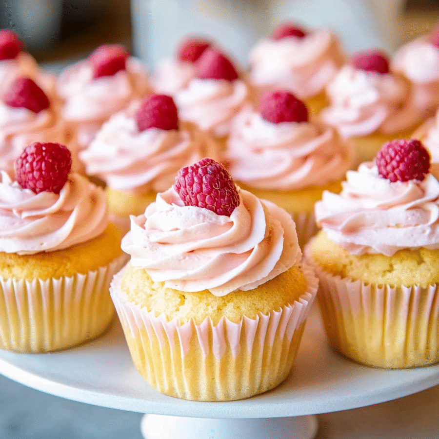Cream Soda and Raspberry Cupcakes