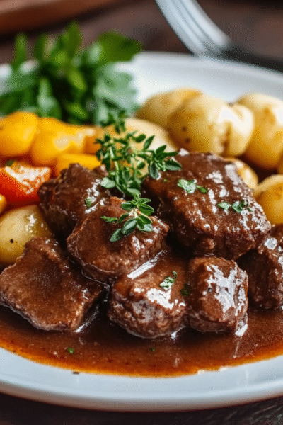 Croatian Beef in Sweet Sauce with Gnocchi