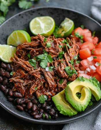 Cuban Shredded Beef with Black Beans