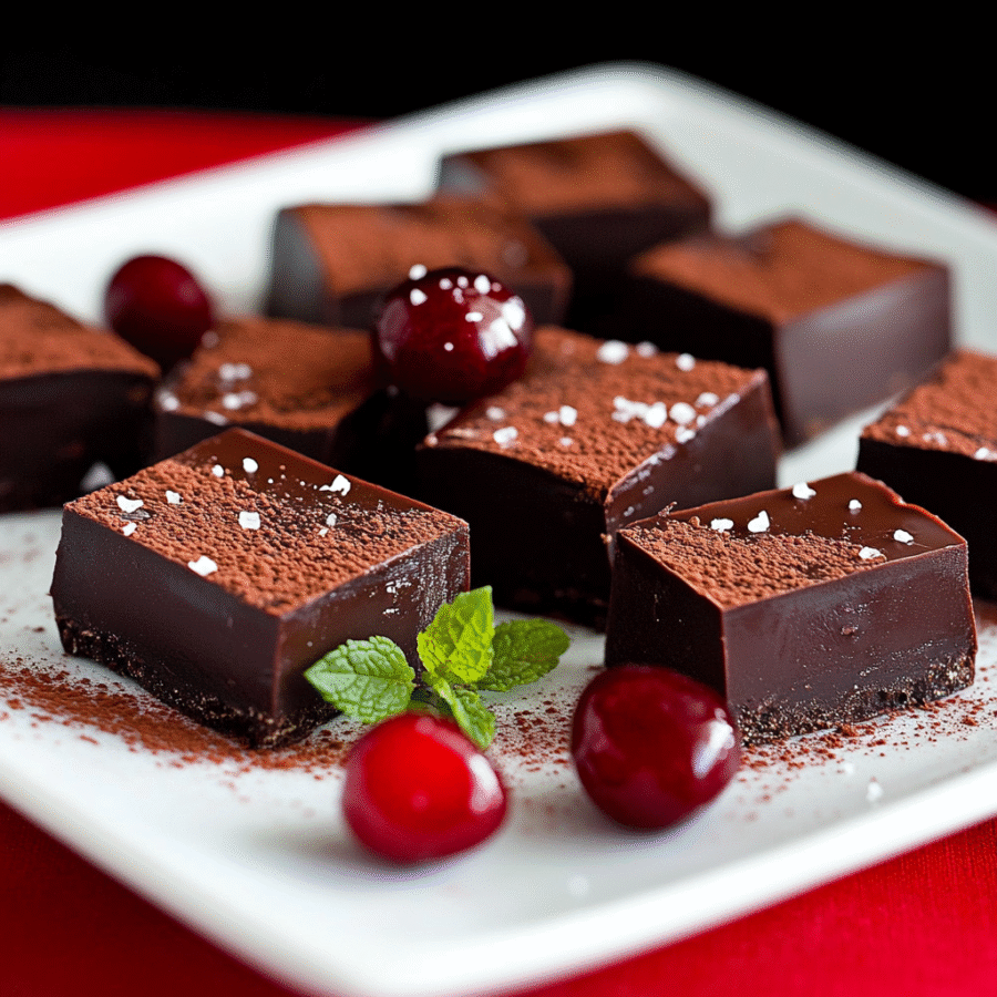 Dark Chocolate-Cherry Ganache Bars: A Decadent Delight! 6 Dark Chocolate-Cherry Ganache Bars