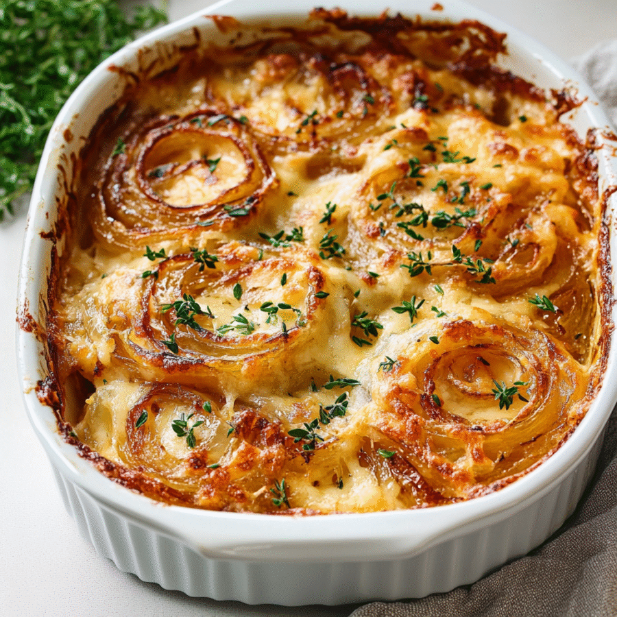 Easy Cheesy Onion Crisp in 30 Minutes