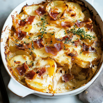 Easy and quick light tartiflette