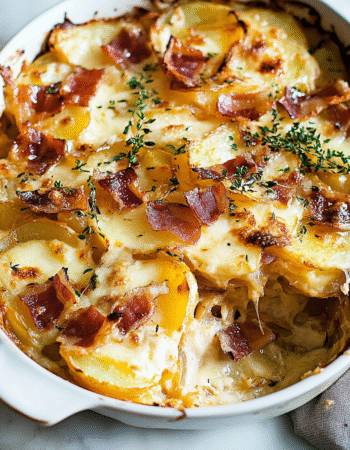 Easy and quick light tartiflette