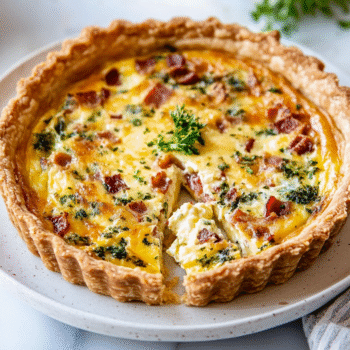 Easy and quick quiche Lorraine