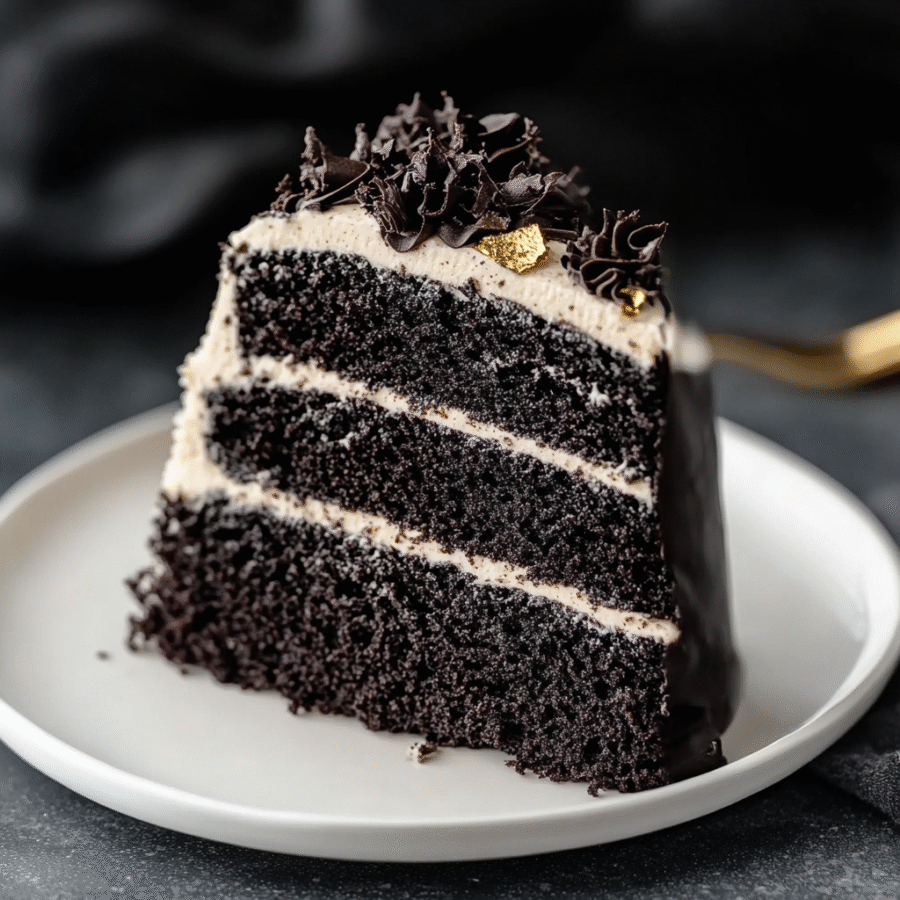 Elegant Black Velvet Cake