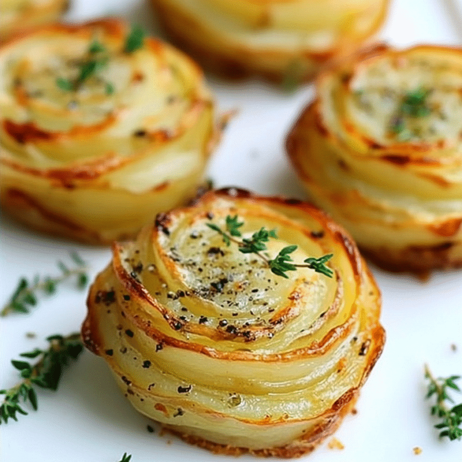 Garlic Herb Muffin Pan Potato Galette: Delightfully Easy! 6 Garlic Herb Muffin Pan Potato Galette