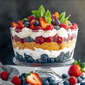 Heavenly Keto Berry Trifle Cake