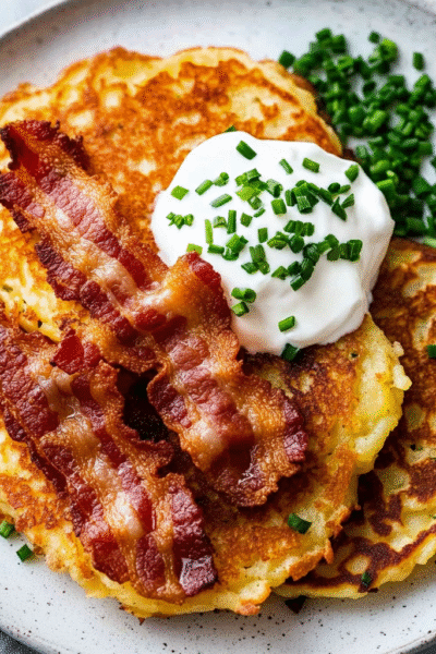 Irish Potato Pancakes with Bacon