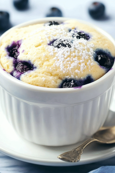 Keto Blueberry Muffin Mug Cake