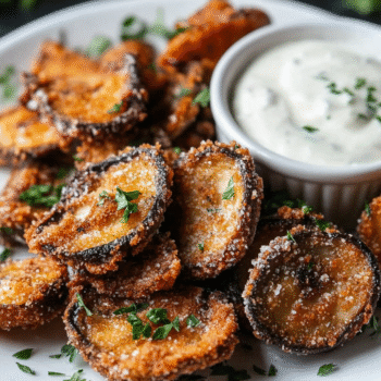 Keto Fried Sliced Mushrooms with Ranch