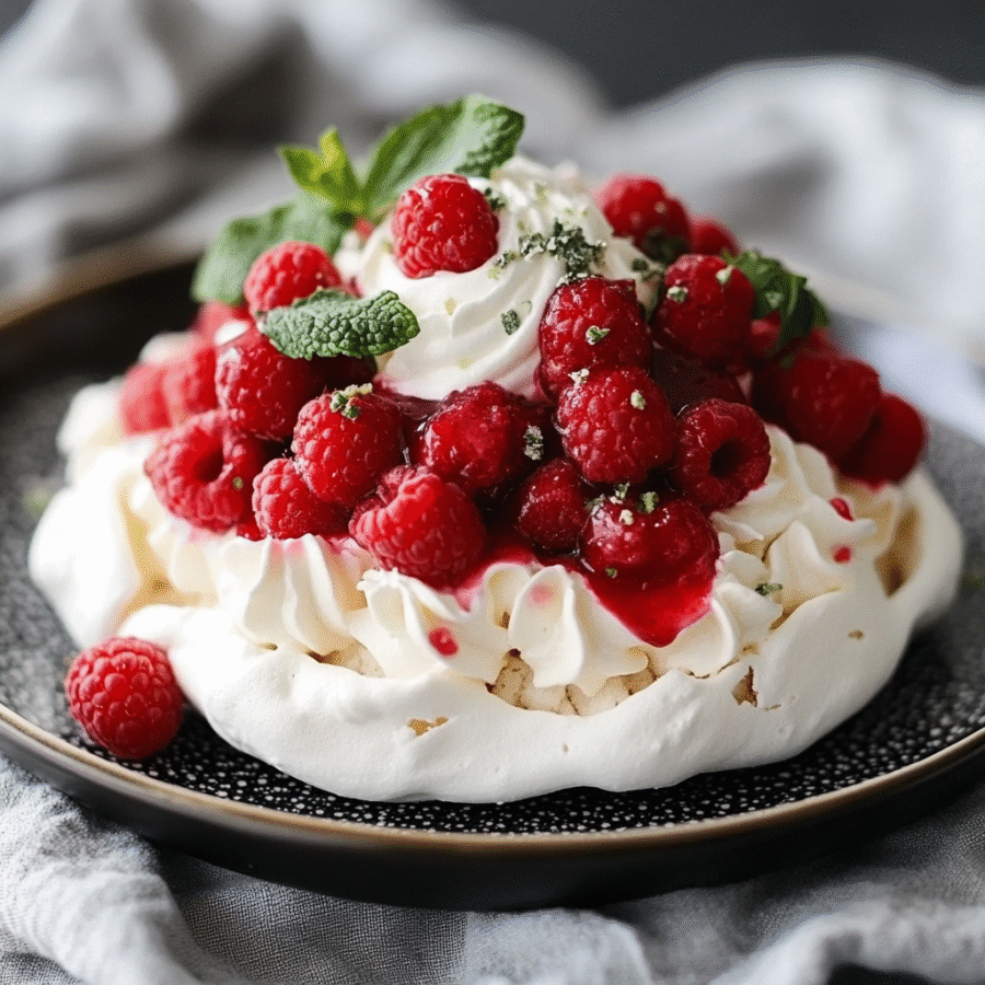 Keto Raspberry Pavlova