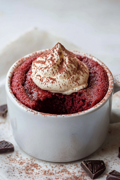 Keto Red Velvet Mug Cake