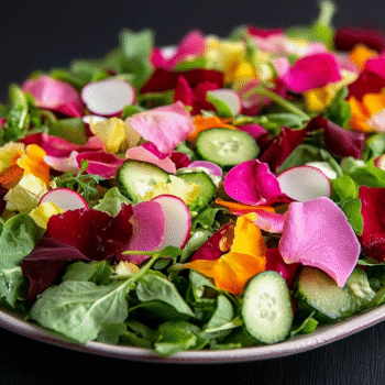 Keto Rose Petal Infused Salad