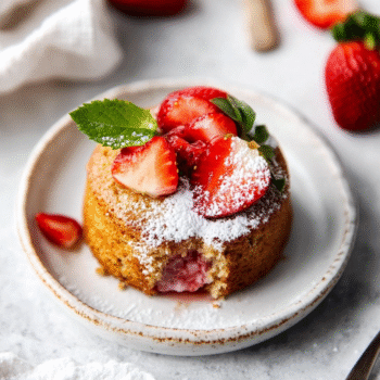 Keto Strawberry Mug Cake