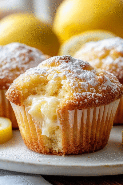 Lemon cream muffins
