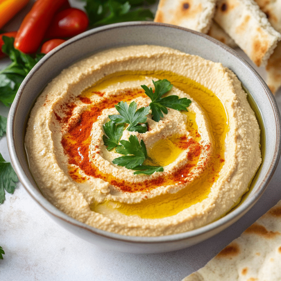 Light Lebanese hummus