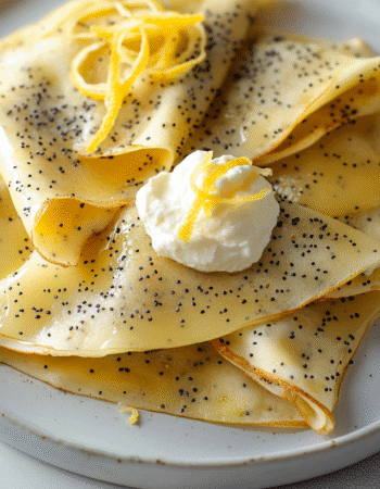 Low-Carb Poppyseed Lemon Crepes
