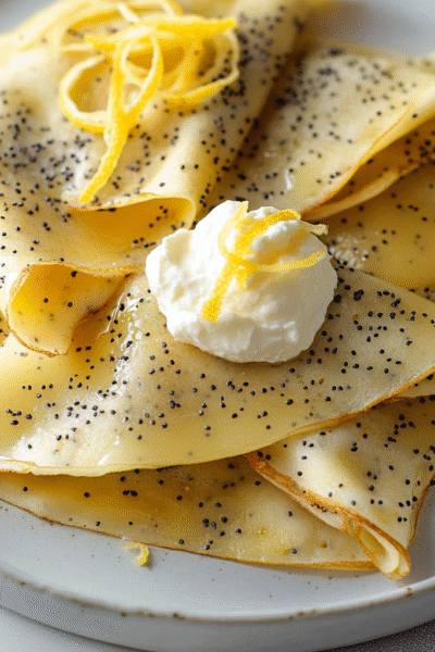 Low-Carb Poppyseed Lemon Crepes