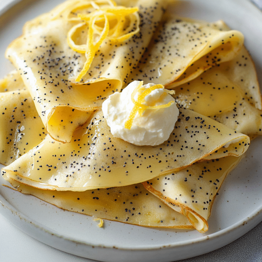 Low-Carb Poppyseed Lemon Crepes