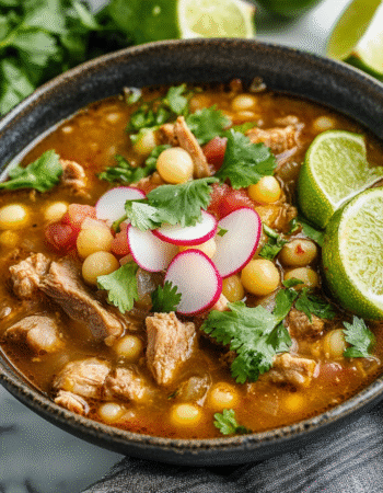 Mexican Hominy and Pork Soup