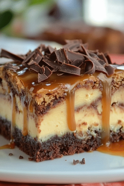 Milky Way Caramel Cheesecake Brownies