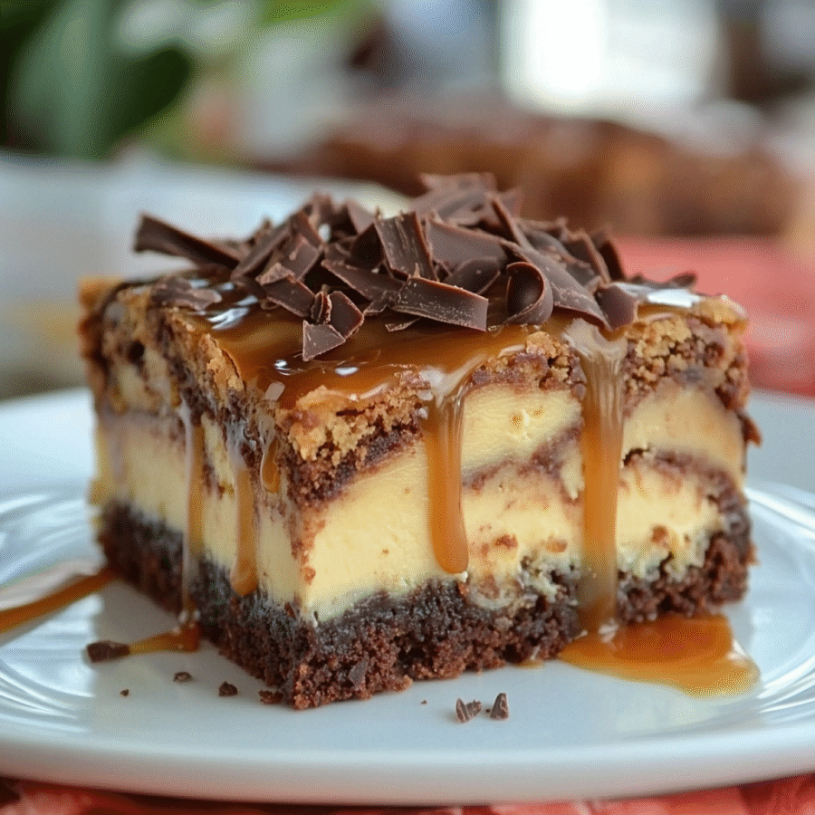 Milky Way Caramel Cheesecake Brownies