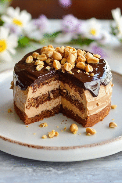 Mini Keto Peanut Butter Chocolate Cake