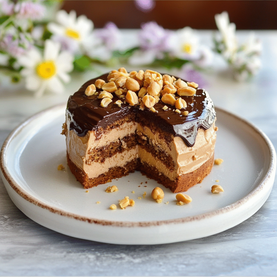 Mini Keto Peanut Butter Chocolate Cake