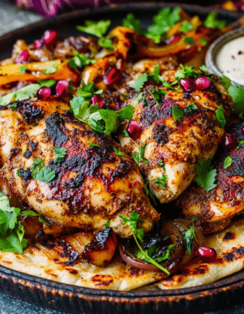 Palestinian Sumac Chicken on Flatbread