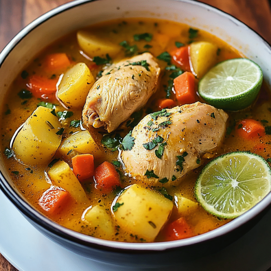 Panamanian Chicken Soup with Root Vegetables