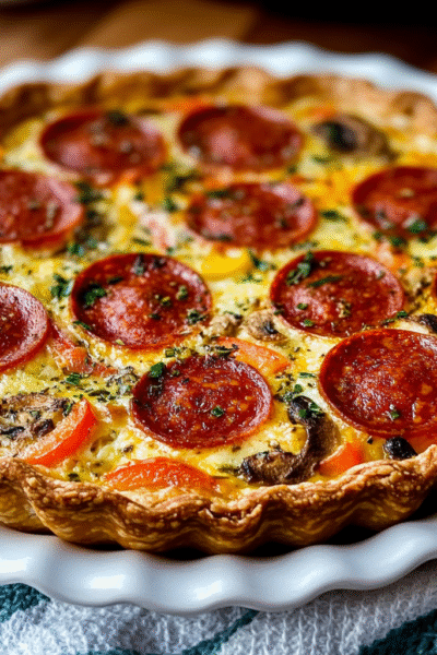 Pepperoni Pizza Quiche