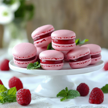 Raspberry Macarons