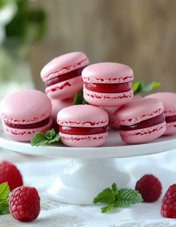 Raspberry Macarons