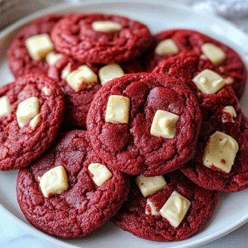 Red Velvet Cookies With White Chocolate Chunks