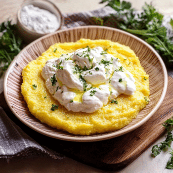 Current image: Romanian Polenta with Cheese and Sour Cream