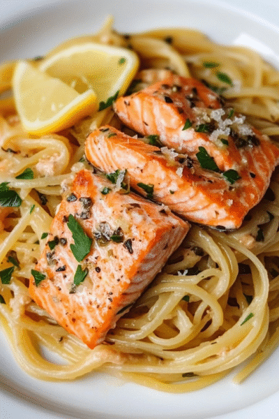 Salmon pasta