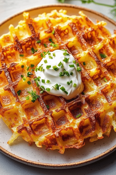 Savory Hashbrown Chaffle